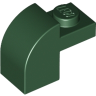 Lego kostka (kostička) 2x1x1 1/3 zakulacená nahoře, tmavě zelená (4250287, 4588024)